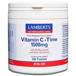 Vitamina C  Time 1500 mg orgánica hecha de escaramujo de rosa mosqueta