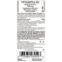 Comprar Vitamina B2 100 mg (Riboflavina) - 100 Cáp vegetales Solgar