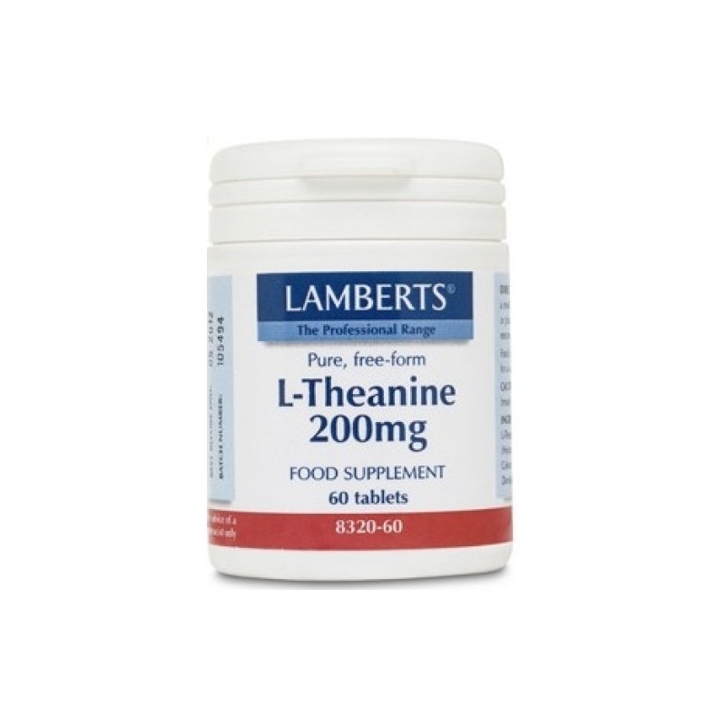 L-Teanina (L-Theanine) by Lamberts 200mg x 60|TIENDAONLINE.LINEAYSALUD