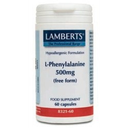 L-Fenilalanina 500 mg de Lamberts® en su forma libre (mayor absorción)