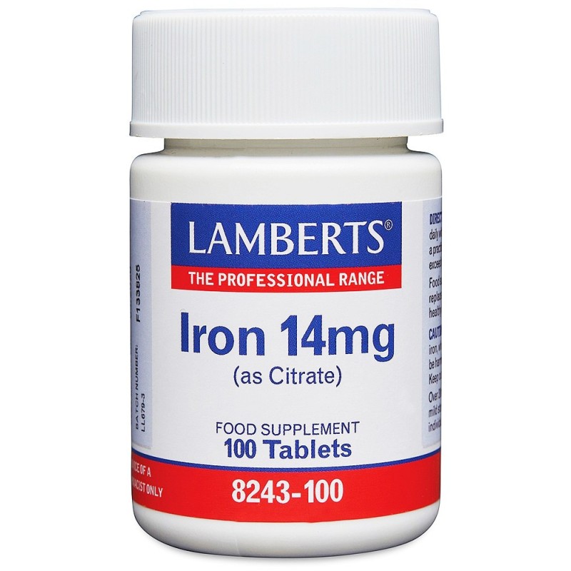 Citrato de hierro 14 mg. La forma química del hierro más biodisponible