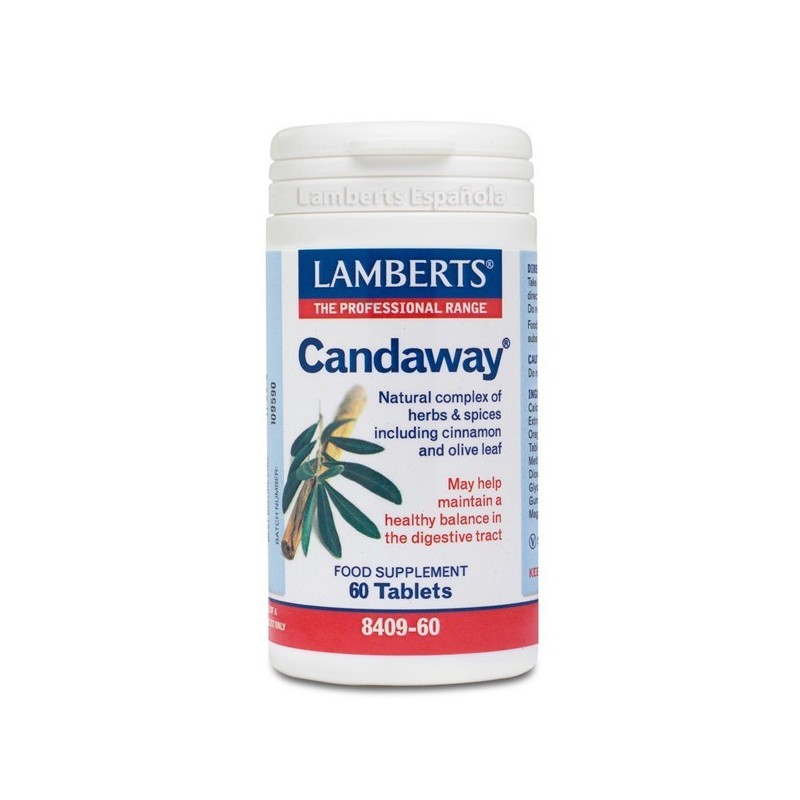 Candaway® de Lamberts 60cap.  Suplemento herbal candidiasis intestinal