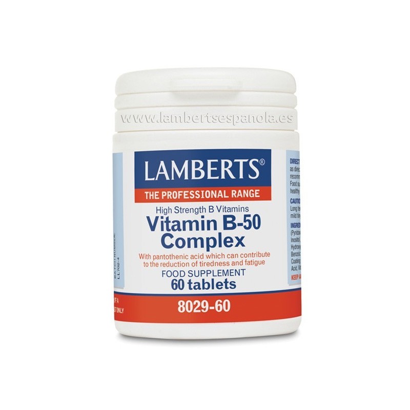 Vitamina B-50 Complex es una equilibrada selección de vitaminas grupoB