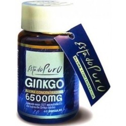 Ginkgo biloba en estado puro.  Extracto estandarizado 50:1 (6500 mg)