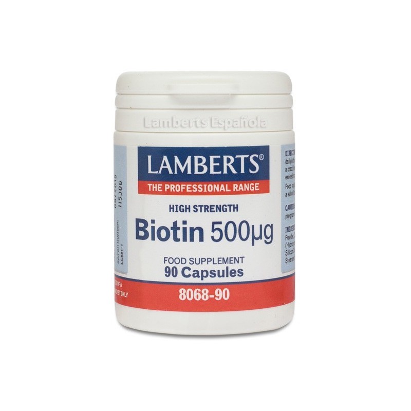 Comprar Biotina 500 µg para la salud del cabello, piel y uñas.  Vegana