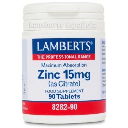 Zinc 15 mg. como citrato de Lamberts | En tiendaonline.lineaysalud.com