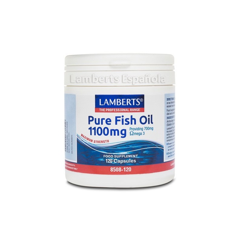 Aceite de Pescado Puro 1100 mg. Extracto que aporta 700 mg de omega 3