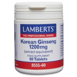 Comprar Ginseng Koreano 1200mg Panax ginseng 24% ginsenósidos Lamberts