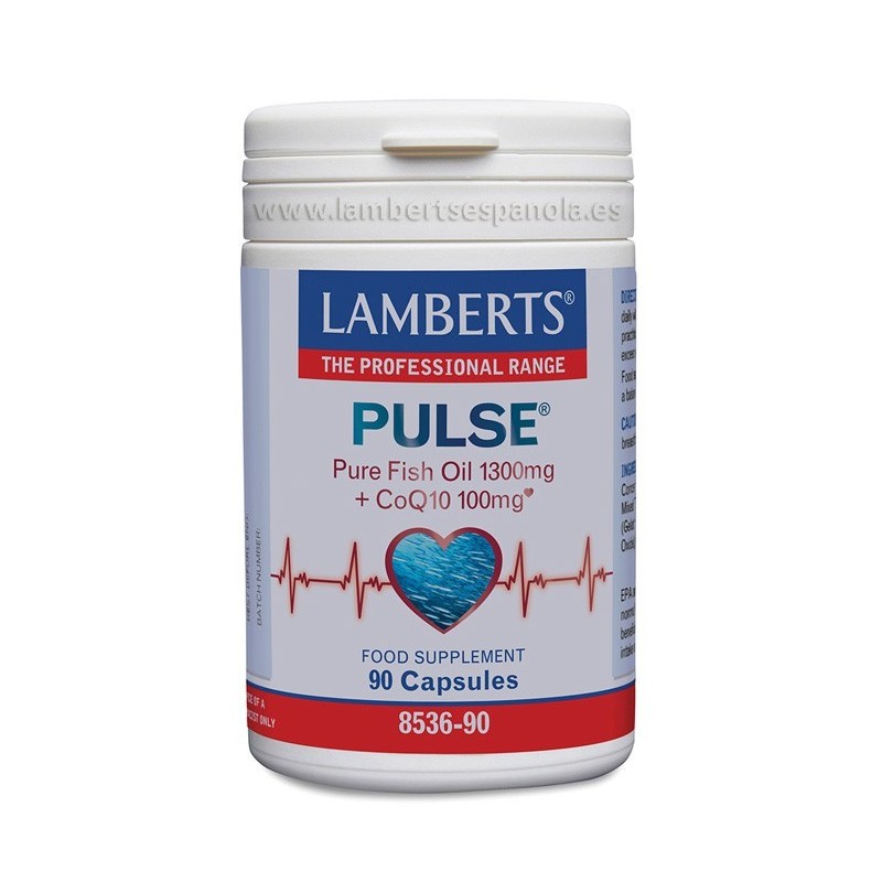 PULSE ® de Lamberts 90 cápsulas. Ácido graso Omega 3 con coenzima q10