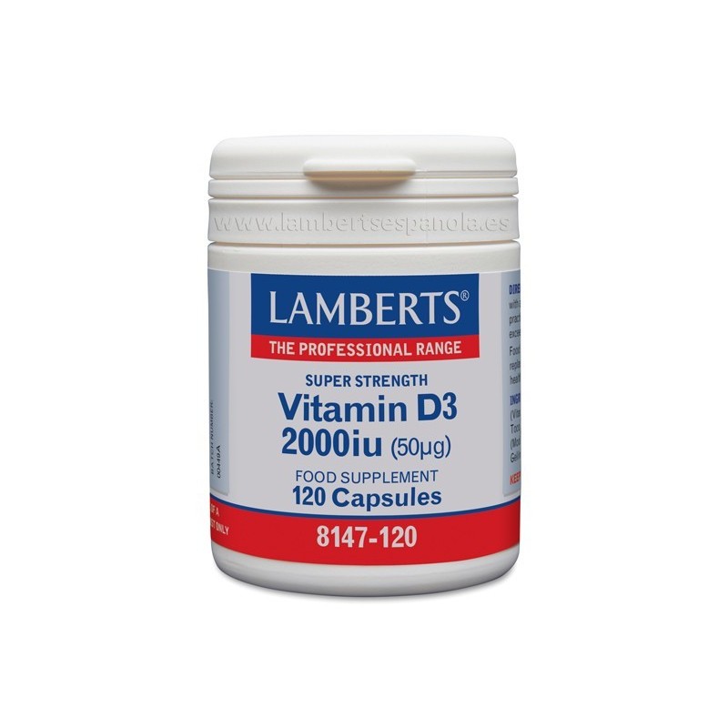 Vitamina D3 2000 de Lamberts| tiendaonline.lineaysalud.com
