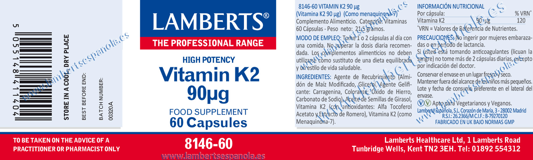 Vitamina K2 de Lamberts