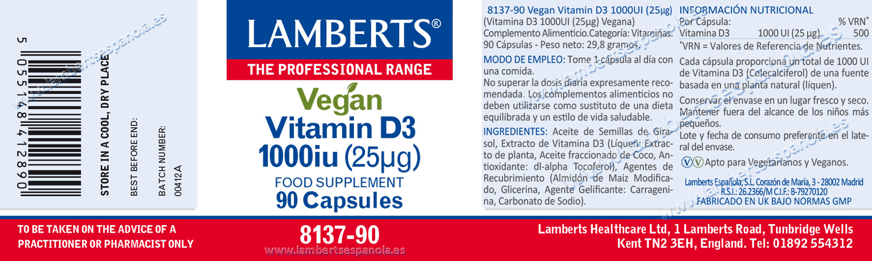 Vitamina D3 1000 vegana
